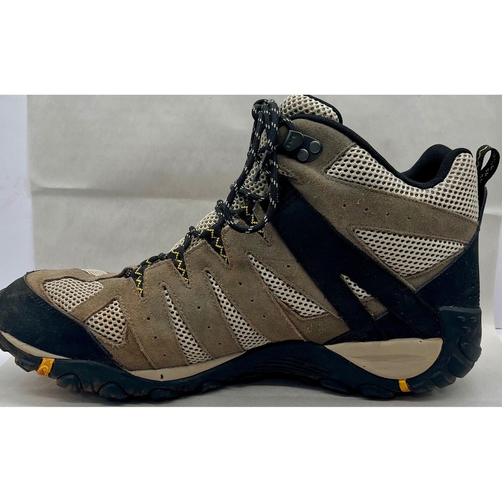 Merrell Alverstone Mid Waterproof‎ Hiking Boots Mens 14 Brown Black J50829 - Picture 6 of 11